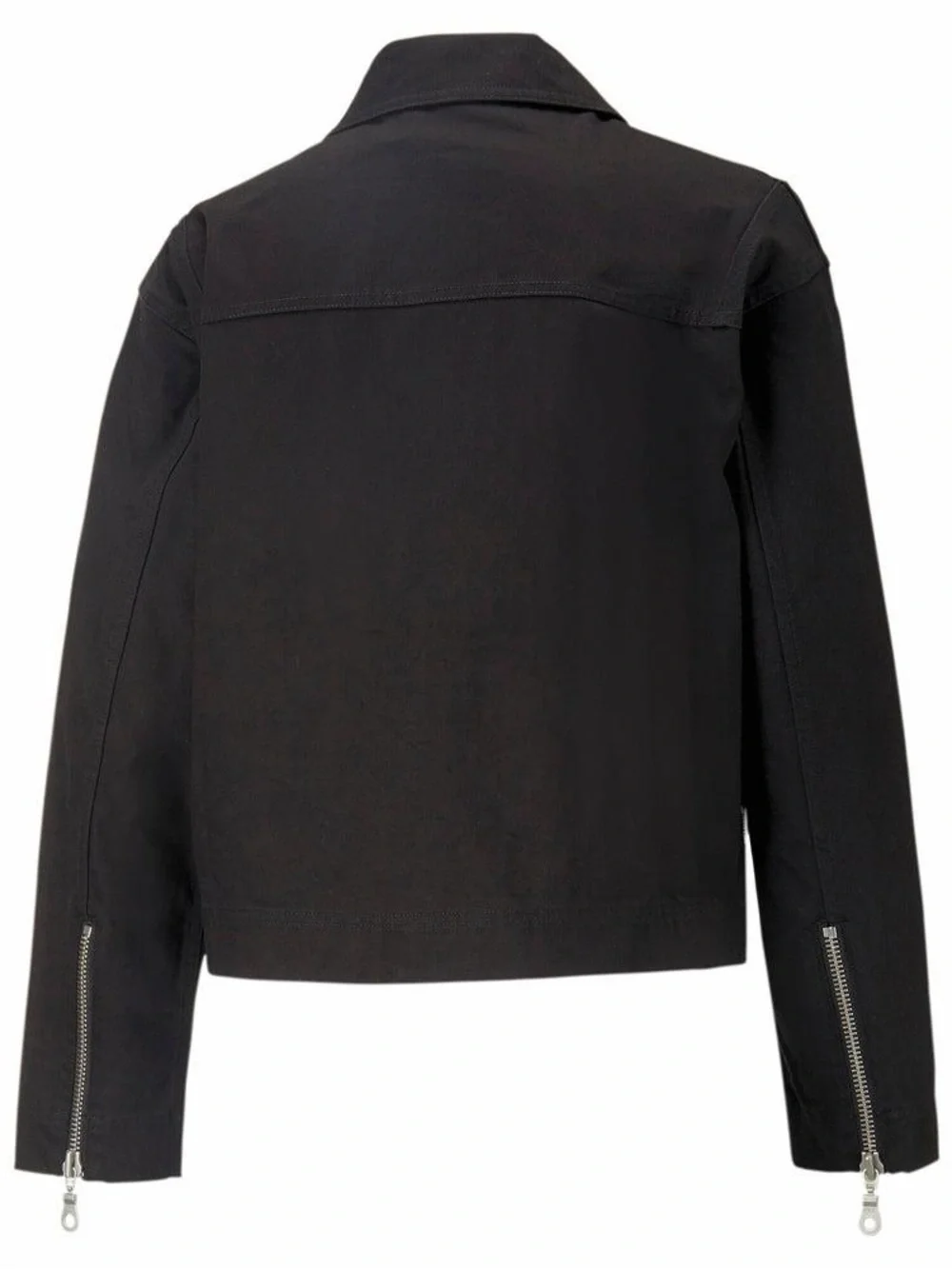Puma Black Zip-Up Cropped Jacket - Picture 2 of 7